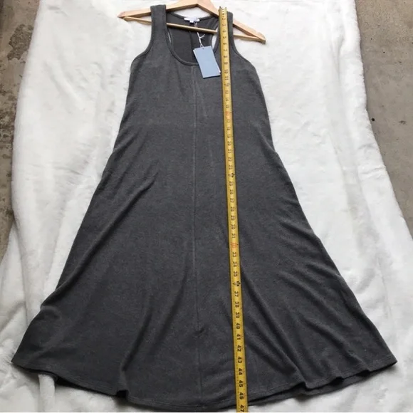 Johnny Was Calme throw on cozy Gray Sleeveless Midi Dress